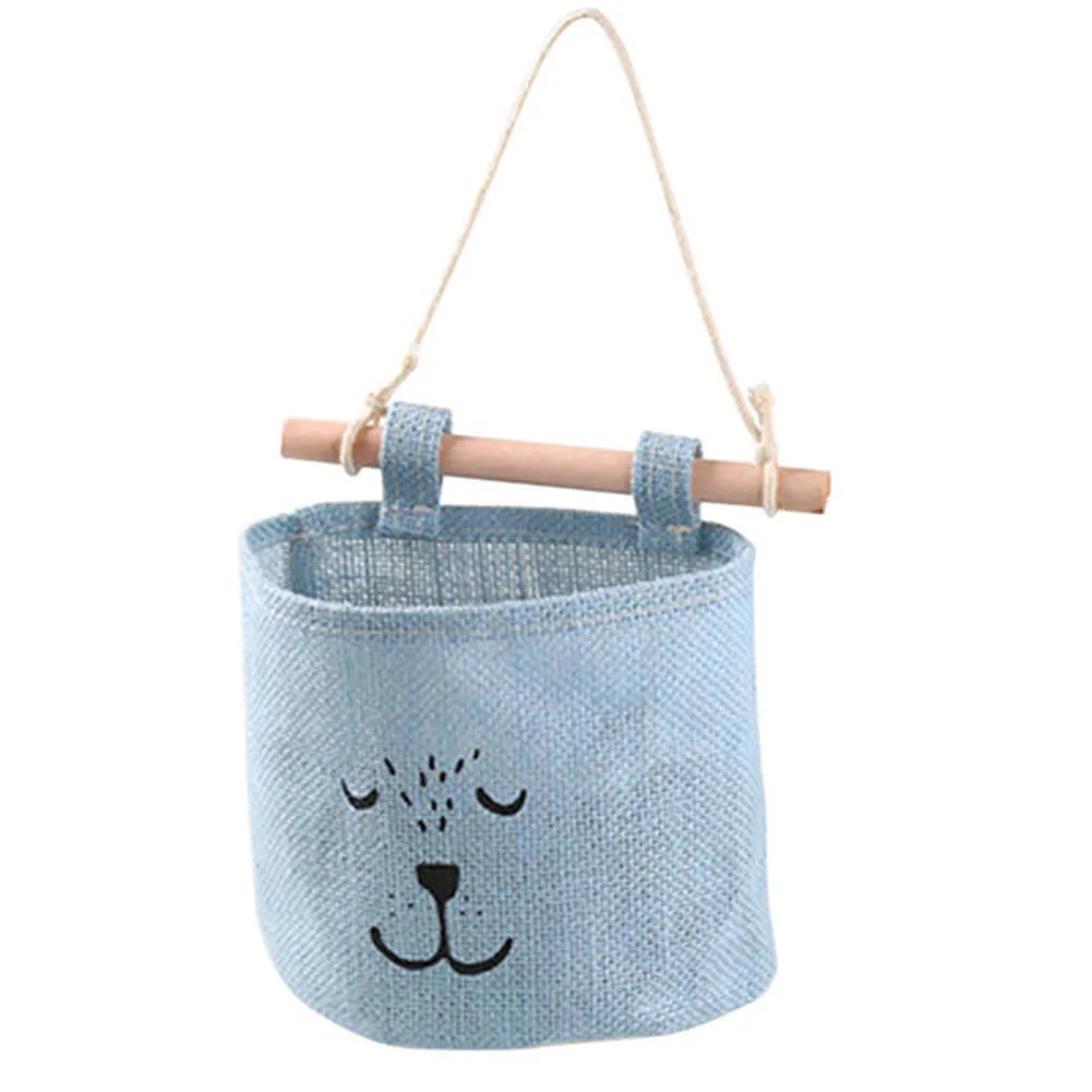

Cute Animal Hanging Organizer Bag Kitchen Bathroom Sundries Storage Wall Door Toys Pockets Hang Pouch NIN668