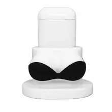 2 In 1 Charging Dock Station Soft Silicone Mini Portable Desk Charging Base Stand Holder for AirPods Case for iWatch Charger