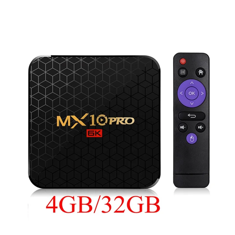 4G32G 6K tv Box MX10 Pro Android 9,0 Allwinner H6 Четырехъядерный 4 ГБ/32 ГБ 64 Гб 2,4G WiFi USB3.0 Поддержка 6K* 4K H.265 Смарт медиаплеер - Color: 4G32G