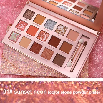 

15-color Matte Shimmer Eyeshadow Palette Waterproof Smudge-proof Long-lasting Colorfast Eye Shadow Velvet Eye Shadow