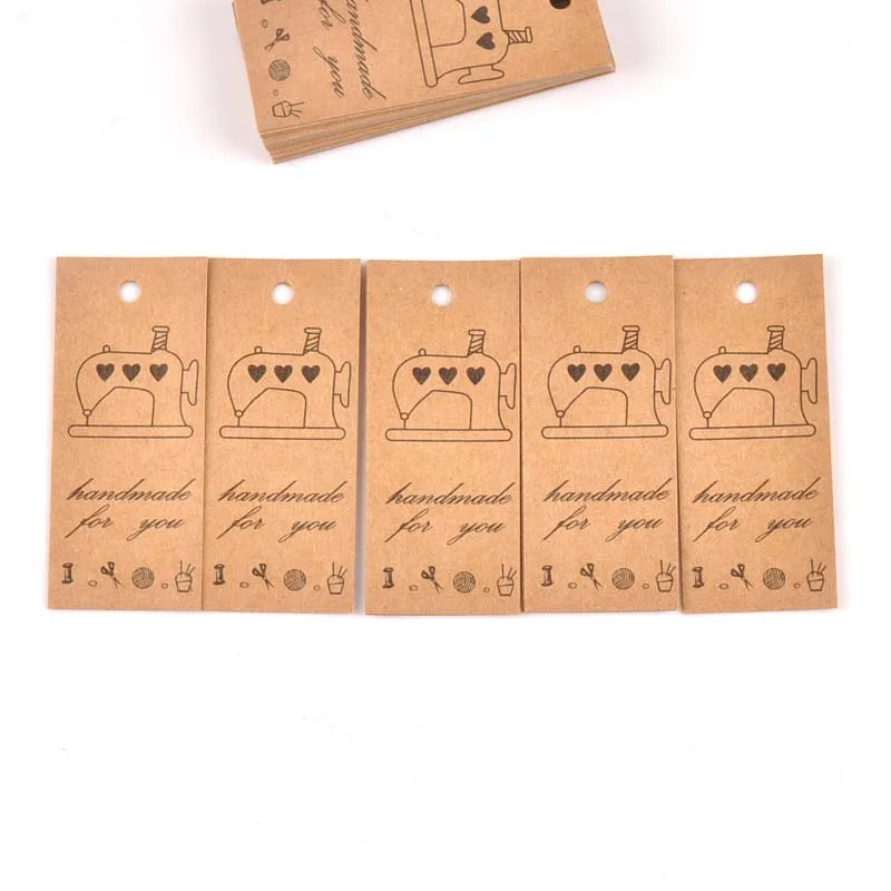 Упаковочные подвесные бирки из крафт бумаги 50 шт. ручной работы для свадебной