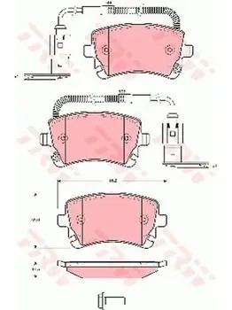 

Disc pads z \ VW Phaeton 6.0/5.0TDi Audi A6 4.2 02 TRW GDB1508