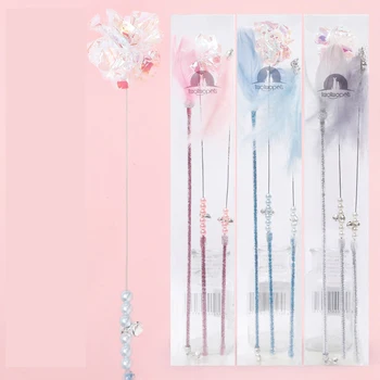 

3 PC 42CM Colorful Kawaii Feather Pet Cat Teaser Set Funny Amusement Plastic Rod Kitten Stick Interactive Cat Toy for Training