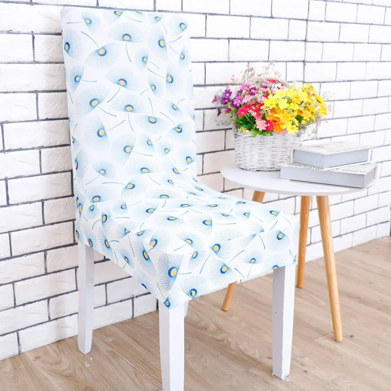 Printing Elastic Concise Seat Cover Office Chair Set Cover High Quality Hotel Seat Cover Chair Covers Spandex Dining Chair Cover