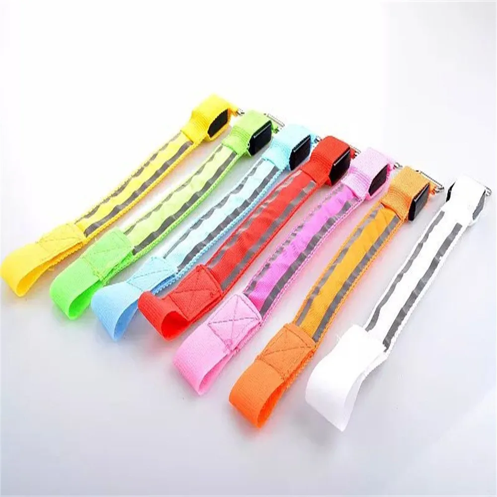 Reflective Led Light Arm Armband Strap Safety Belt For Night Running Cycling LED reflective light sports wristband armband #5