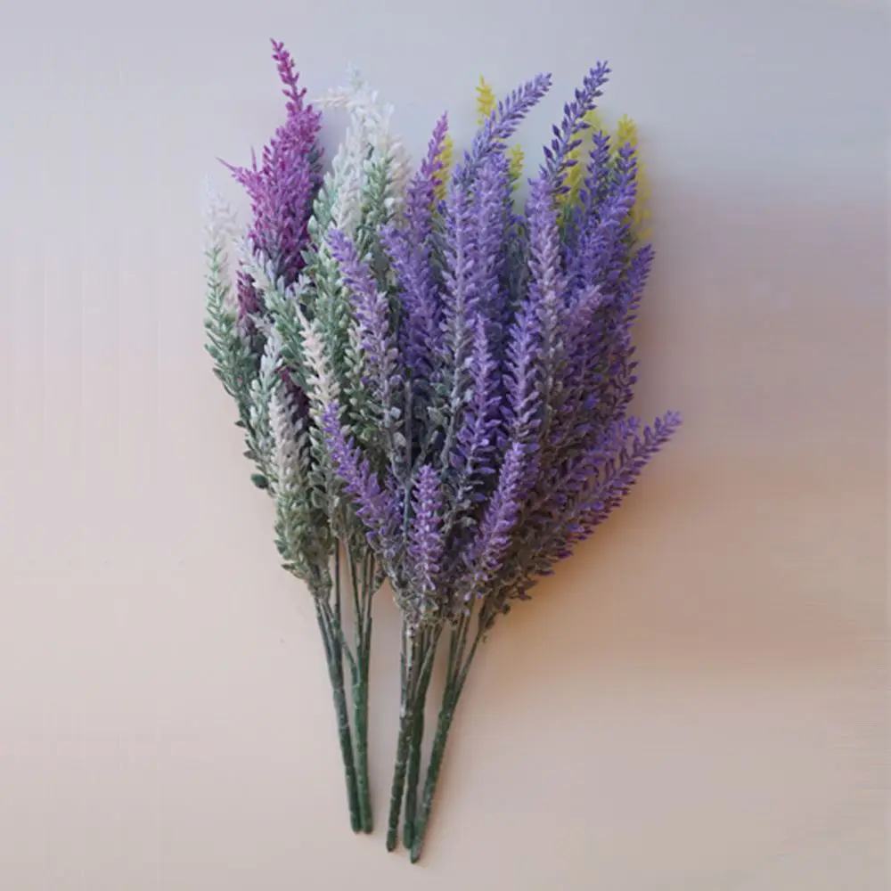 

1pc Plastic Romantic Artificial Lavender Flower Simulation Fake Flowers Bouquet Wedding Birthday Party Home Decoration