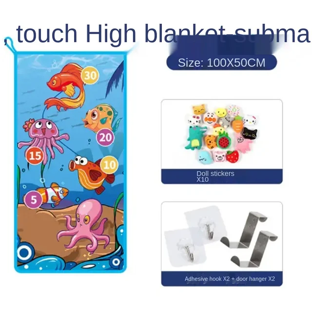 Bounce Trainer Promote Growth Sports Touch High Carpet Games Height Ruler Indoor Outdoor Sticky ball Target Toys for Children 02 Ocean