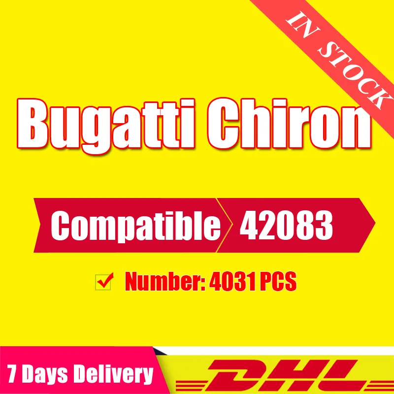 

IN Stock Compatible Legoing 42083 Technic 20086 Building Blocks Race Bugattied Chiron Car Bricks Gift Toys for Children