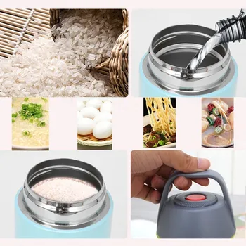 

C-Large Capacity 450/560ML Thermos Lunch Box Portable 304 Stainless Steel Food Soup Braised Beaker Containers Vacuum Flasks