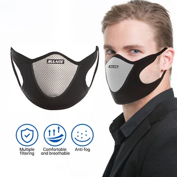 

Dust masks With Filter Bicycle PM2.5 Activated Carbon Breathing Valve mouth Masks Cycling Face Masks Anti-Pollution
