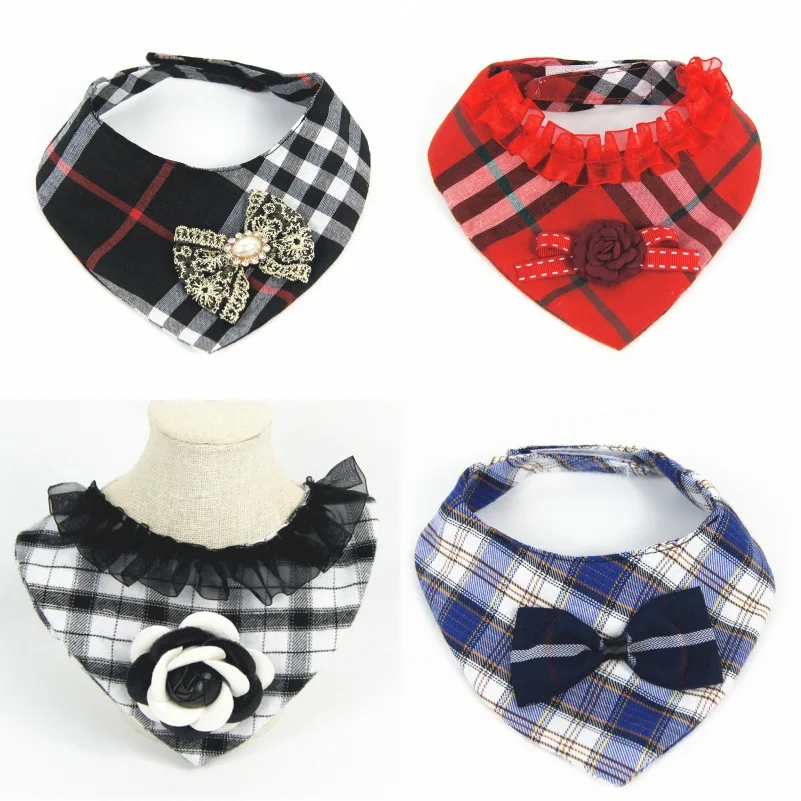 

Origional New Style Casual Dogs And Cats Universal Bibs Sticky Mouth Adjustable Pet Triangular Scarf