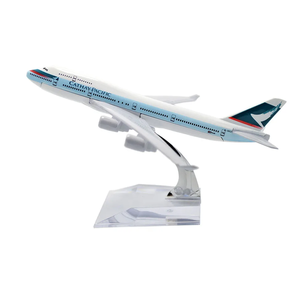 Династия Тан (TM) 1:400 16 см Боинг B747 400 Cathay Pacific Airways металлическая модель самолета