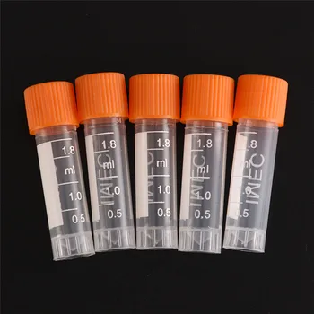 

20pcs 1.8ml Graduation Centrifuge Tube PP Lab Analysis Freezing Tubes Volume Vials Bottles With Screw Cap