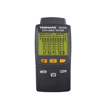 

TENMARS TM-902 LAN Cable Tester Using Multiple Remote ID Up to 8 Locators to Test on RJ-45 (UTP, STP) LAN Cable.Auto Power Off.