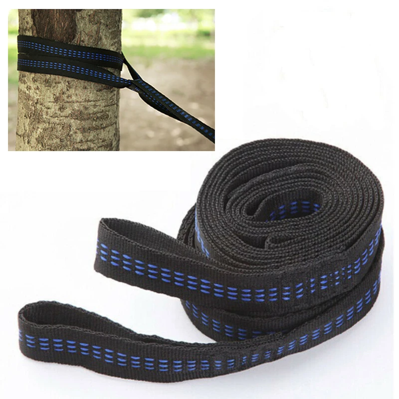 2pcs 200cm Hammock Strap Tree Hanging Spare Part Outdoor Aerial Yoga 200KG Load Portable Outdoor Hammock Straps Rope Belt