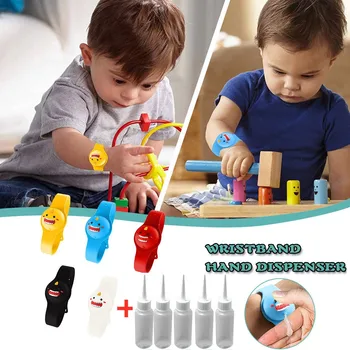 

Cartoon Kid Liquid Wristband Hand Dispenser portable Cute Handwash Dispenser outdoor 15ml Wristband Hand Dispenser For Children