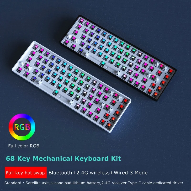 Клавиатура механическая 61 клавиша 68 клавиш Bluetooth 2 4 ГГц Type-C | Компьютеры и офис