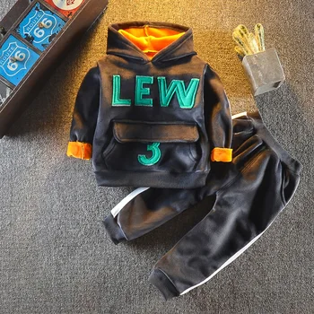 

Baby boys clothing sets autumn winter newborn cotton thick velvet hoodies+pants 2pcs tracksuits for bebe boy toddler sports suit