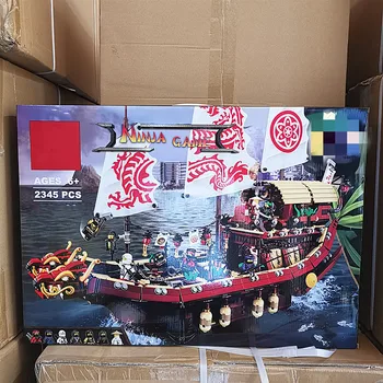

2020 NEW Ninjagoes Series Destiny's flashship Bounty boat model 22001 building blocks Pirate Ship Caribbean toys for kids gifts