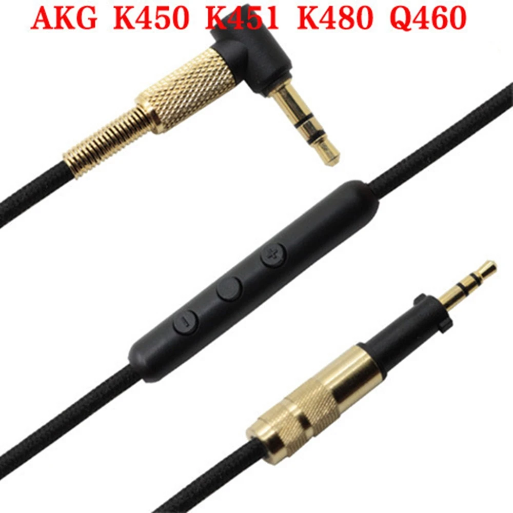Подходит для кабеля наушников AKG K450 K451 K452 K480 Q460 посеребренный обновленный провод