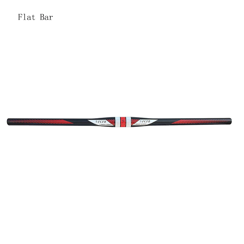 Riser FCFB 3K стекло красный и белый T800 углеродное волокно руль для MTB велосипеда - Цвет: Riser