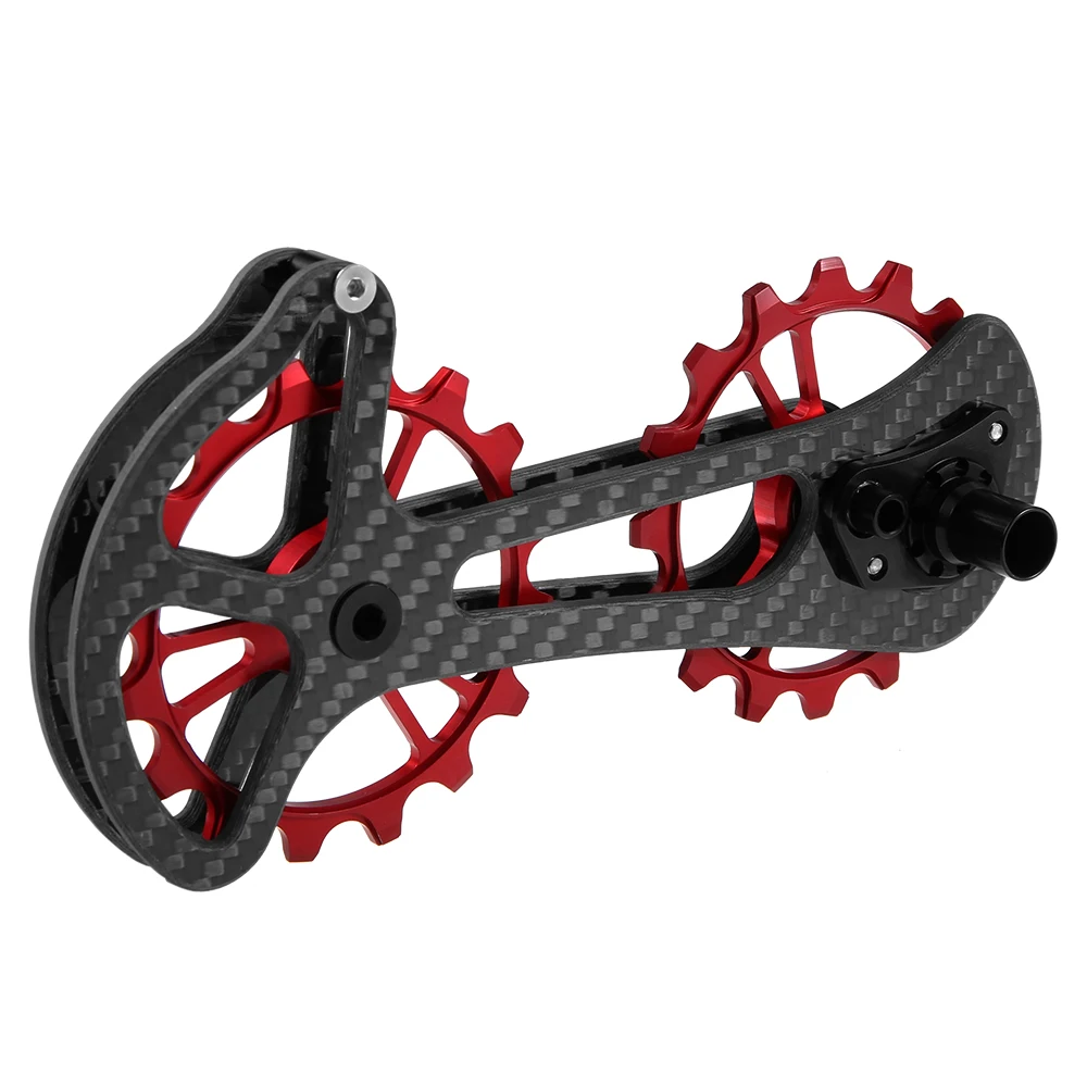 

16T Bicycle Ceramic Bearing Jockey Pulley Wheel Set Carbon Fiber CNC Rear Derailleurs Guide for Shimano 6800/6870/4600/9000/9070