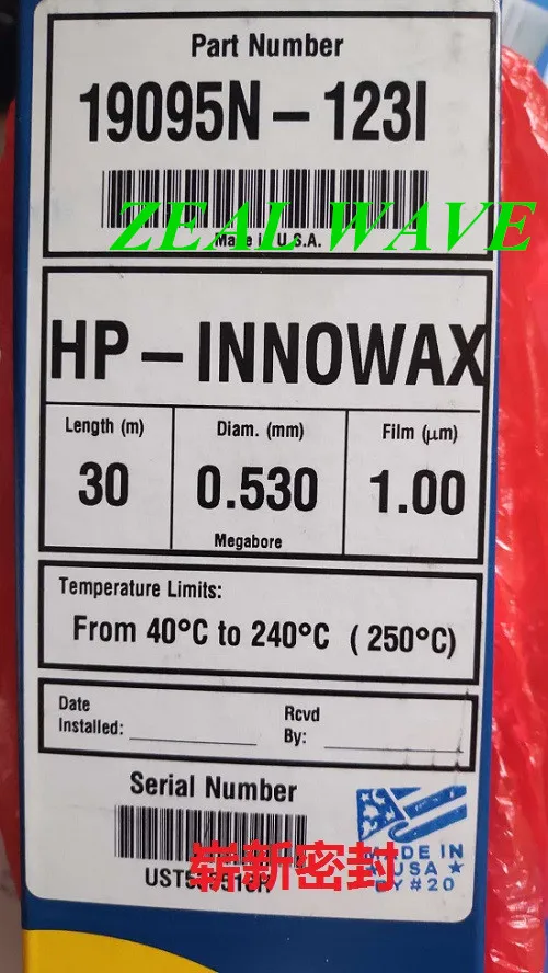 

Agilent 19095N-123i GC Колонка HP-INNOWax ПОЛИЭТИЛЕНГЛИКОЛЬ 30x0.53x1.0