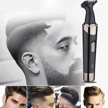 

4in1 Hair Remover Set Men Beard Trimmer USB Rechargeable Beard Shaver Nose Hair Eyebrow Trimmers Sideburns Shaver Cleaning Brush