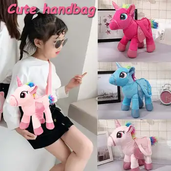 

Cute Cartoon Kid's Handbag Fluffy Toy Bag Little Girl Plush Purse Handbag Kids Toys Christmas Birthday Gift Kids