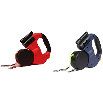 

New-Pet Traction Rope Pet Extendable Double Headed Dog Rope with LED Hand Holding 360 Degree Rotation Dog Rope