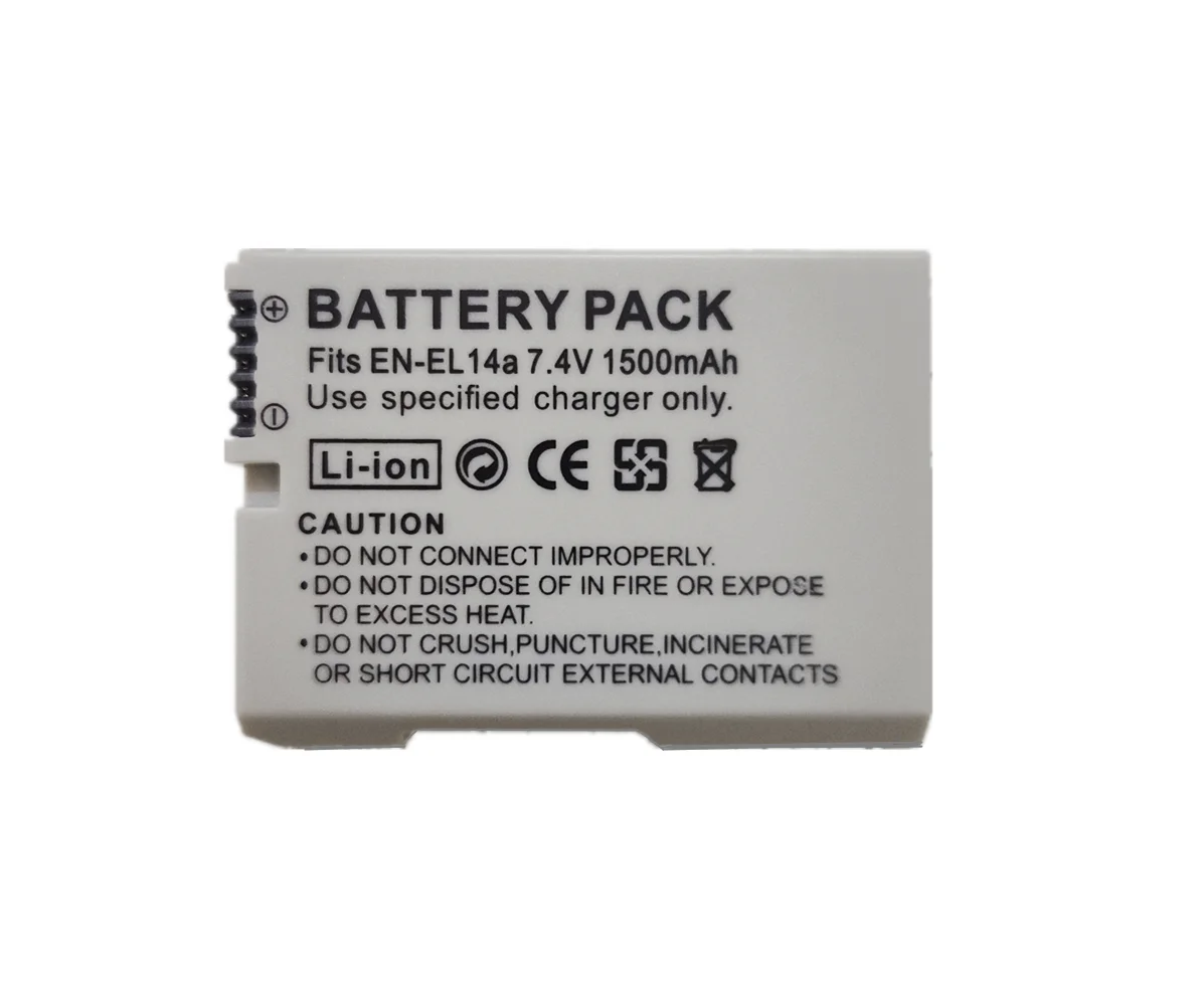 7.4V 1500mAh Li-ion EN-EL14 Rechargeable Battery for Nikon P7200 P7700 P7100 D5500 D5300 D5200 D3200 D3300 D5100 D3100 L50 | Электроника