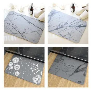 

Bathroom Memory Foam Rug Kit Toilet Pattern Bath Non-slip Mats Floor Carpet Set Mattress