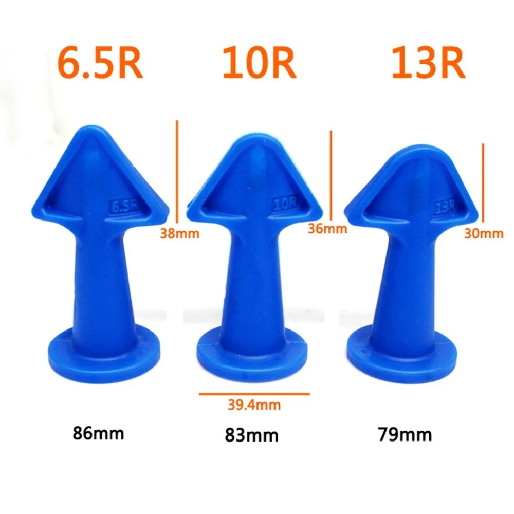 3Pcs glue nozzle scraper caulking grout sealant surface treatment cleaning makeup remover glue nozzle 6.5R + 10R + 13R 30J14 (3)