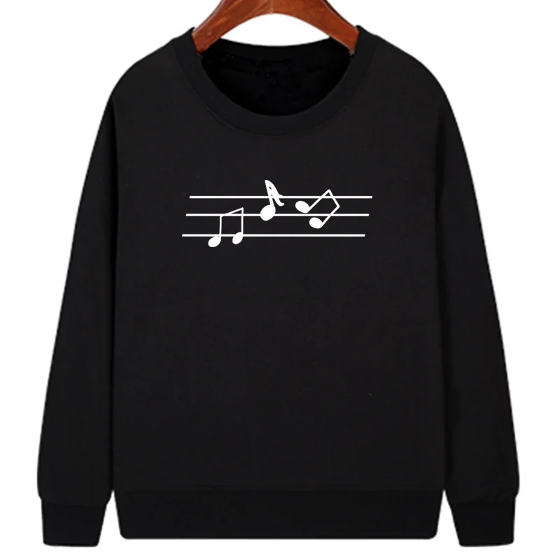 Music print sweatshirt ladies fashion fleece O-neck casual hoodie Harajuku long-sleeved unisex pullover autumn new