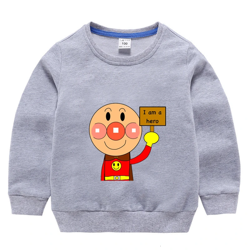Для мальчиков и девочек, аниме Anpanman, смешной цвет, детские летние топы с круглым вырезом, Детская футболка с героями мультфильмов, Детский свитер