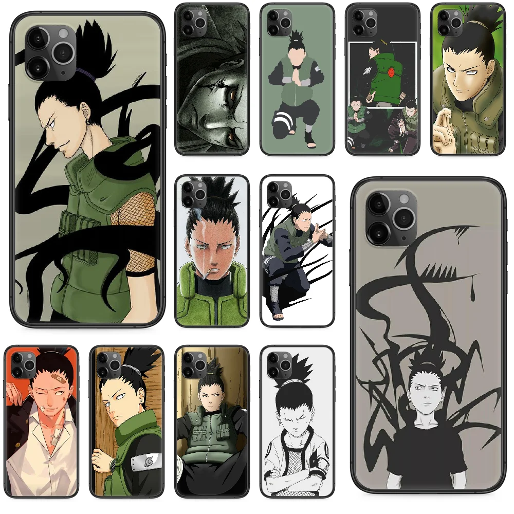 Чехол для телефона Naruto shippuden shikamaru iphone 4 4s 5 5S SE 5C 6 6S 7 8 plus X XS XR 11 PRO MAX 2020 черный чехол