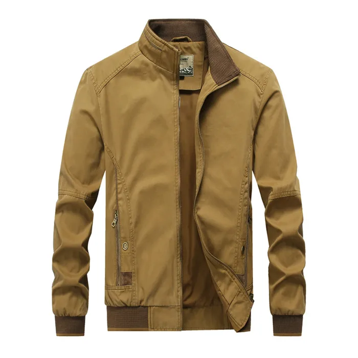 Riinr брендовая одежда военная куртка мужская зимняя Толстая куртка карго пальто термальные летные куртки плюс размер 4XL ветровка пальто - Цвет: khaki
