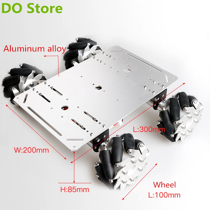 DO Store 100 мм Mecanum всенаправленное колесо 4WD металлический робот-танк автомобильный шасси комплект 37GB-520 мотор 20 кг нагрузка STM32 Дрифт DIY игрушка