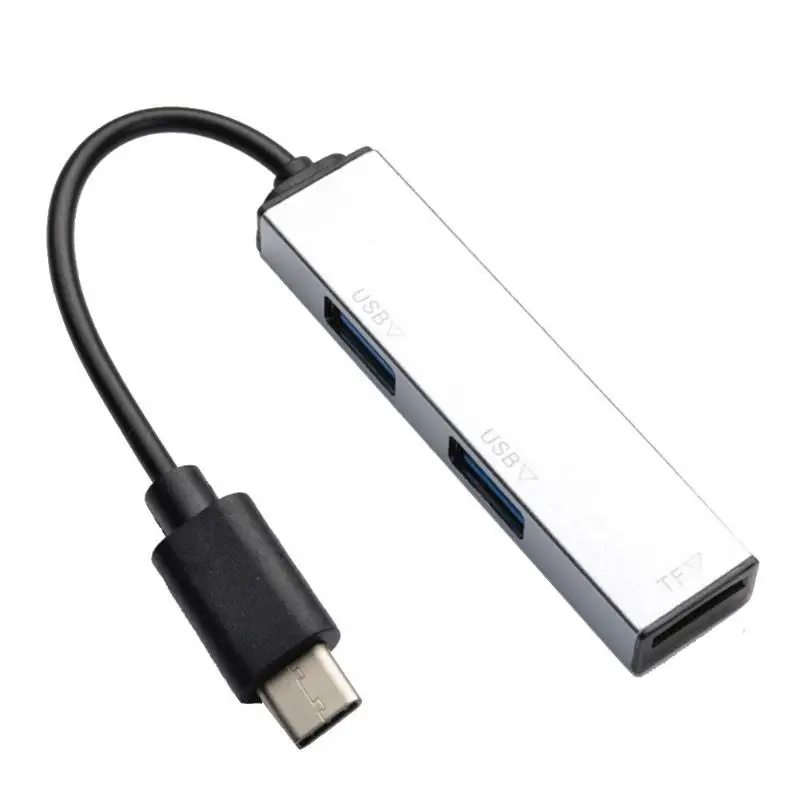 Тип-c до 2 USB2.0 TF кард-ридер USB-C Многофункциональный портативный расширитель type-C совместим с ОС Windows серии X и т. Д