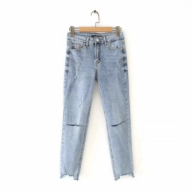 Потертые высокие уличные джинсы для женщин, хорошо тянется, обтягивающие джинсы-карандаш, рваные джинсы для женщин, джинсы-бойфренды для женщин