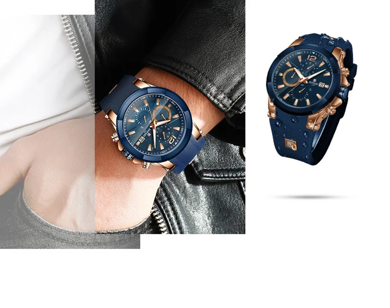 Мужские спортивные часы черные матовые стальные Аналоговые наручные часы модные уличные часы с резиновым ремешком военные водонепроницаемые светящиеся часы Relogio