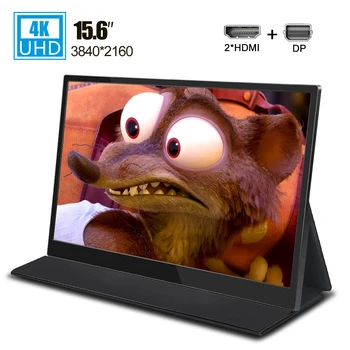 

Hot 15.6" HDMI DP 4K Ultrathin Portable Monitor with case IPS Screen 3860x2160 Display for Switch PS4 XBOX Laptop Mobile Phone