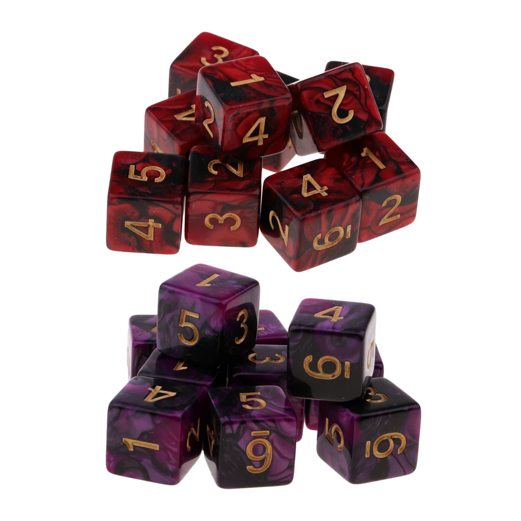 20pcs 6-sided Game Dice 16mm Dice For Board Games/Teaching Math