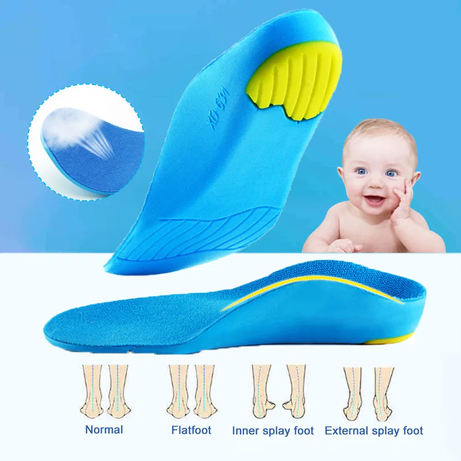 

Children Kids PU Orthopedic Insoles Children Flat Foot Arch Support Orthotic Pads Correction Health Feet Care Insert Pad unisex