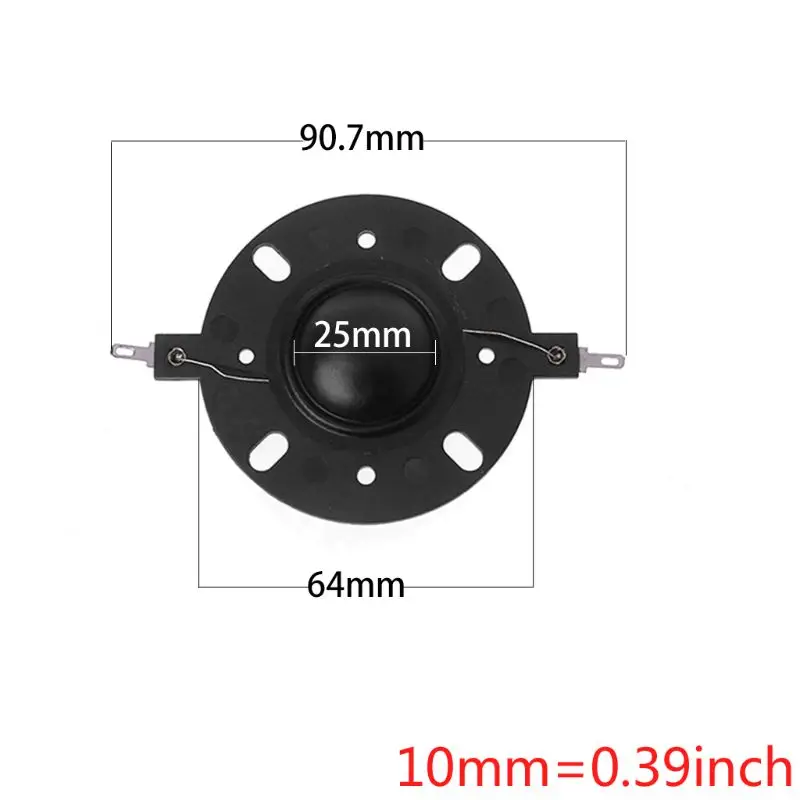2PCS Silk Diaphragm Dome Tweeters Horn Drive Voice Coil 25mm