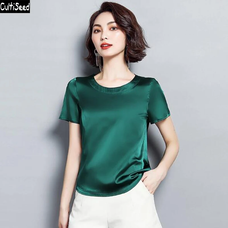 silk satin t shirt