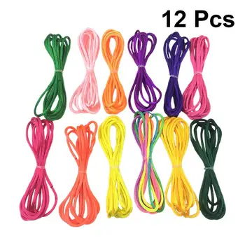 

12pcs Rainbow Finger Rope Rainbow Finger String DIY Craft Toys For Girl Children Kids Child