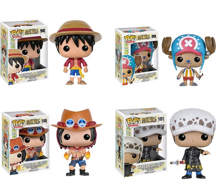 Funko Pop аниме одна деталь Луффи и Чоппер и ACE& Law фигурка виниловая Кукла Коллекция игрушек