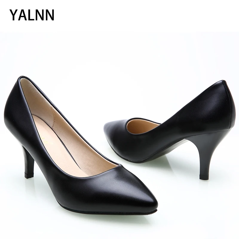 

Yalnn Fashion Large Size Summer Shallow Slip-on Sexy Hand Made Dress Pointed Toe Heels Basic Ladies Shoes Women Shoes High Heel