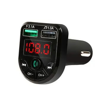 

Bluetooth 5.0 FM Transmitter Car Kit MP3 Modulator Player Dual 3.1A Handsfree Charger Receiver Fast Wireless USB Audio Q2V6